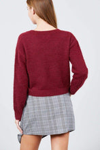Long Sleeve Round Neck Crop Sweater