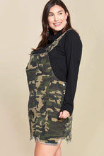 Camouflage Printed Overall Mini Dress