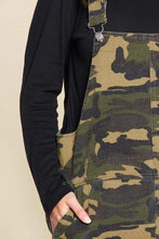 Camouflage Printed Overall Mini Dress