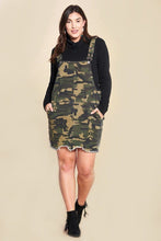Camouflage Printed Overall Mini Dress