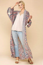 Open Front Kimono With Side Slits