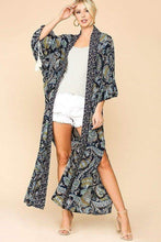 Open Front Kimono With Side Slits