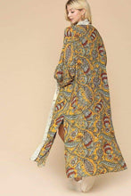 Open Front Kimono With Side Slits