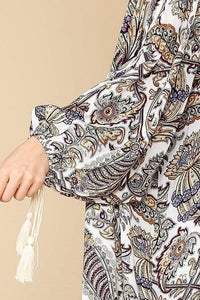 Open Front Kimono With Side Slits