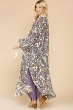 Open Front Kimono With Side Slits