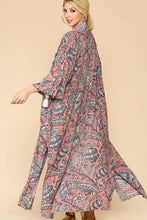 Open Front Kimono With Side Slits