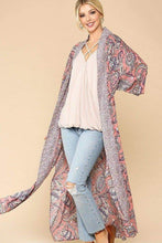 Open Front Kimono With Side Slits
