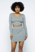 2 Way Zipper Mini Skirt Set