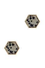 Natural Stone Stud Earring