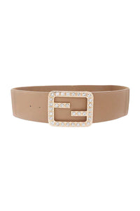 2fb Rhinestone Buckle Elastic Belt (3 Pack)