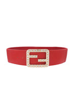 2fb Rhinestone Buckle Elastic Belt (2 Pack)