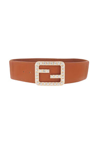 2fb Rhinestone Buckle Elastic Belt (3 Pack)