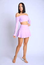 Off Shoulder Skater Skirt Set